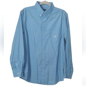 Chaps Baby Blue Button Up Collared Shirt NWT Sz.M